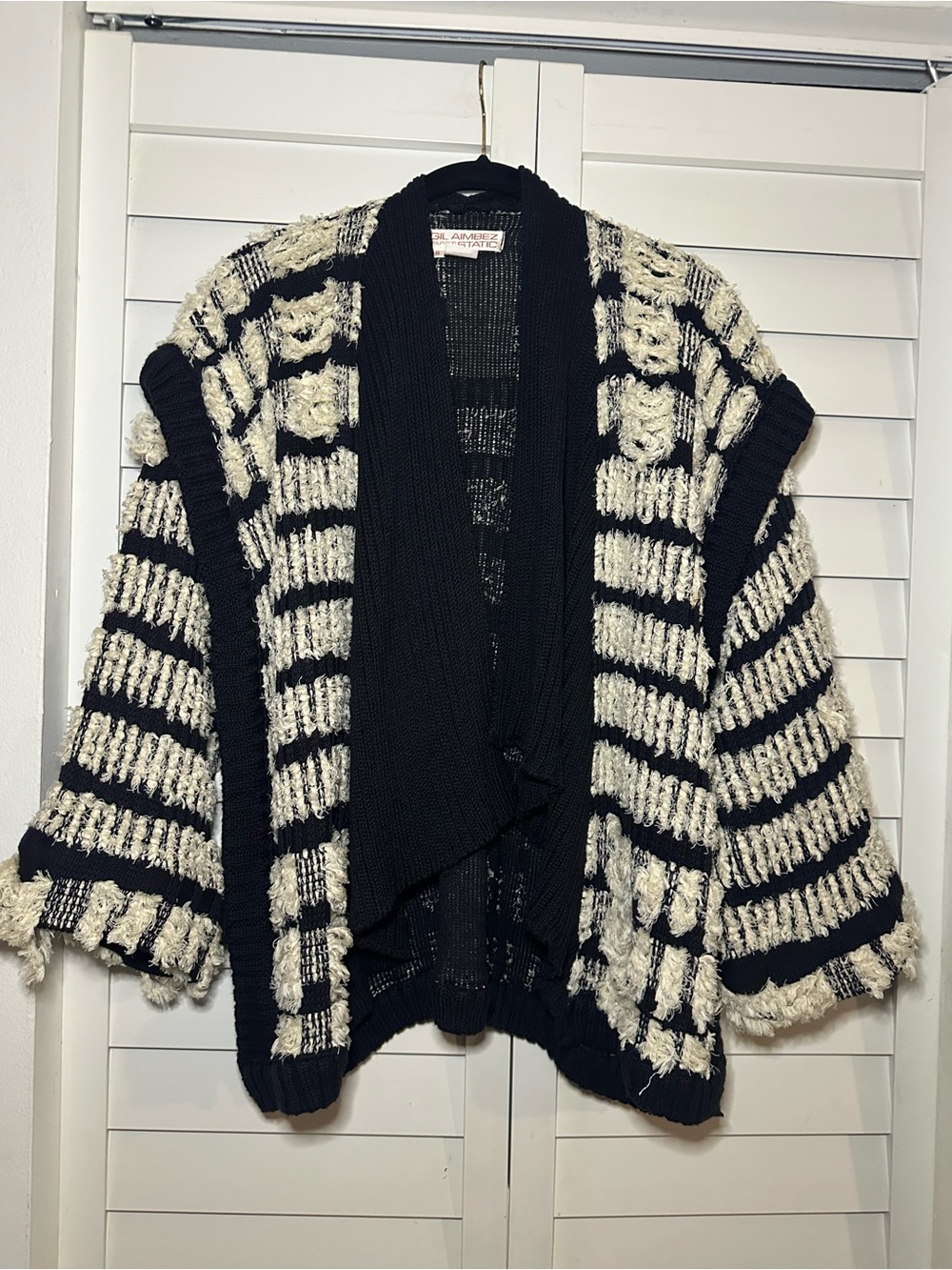 Vintage Open Cardigan Sweater made in Japan very unique piece Small Gil Aimbez